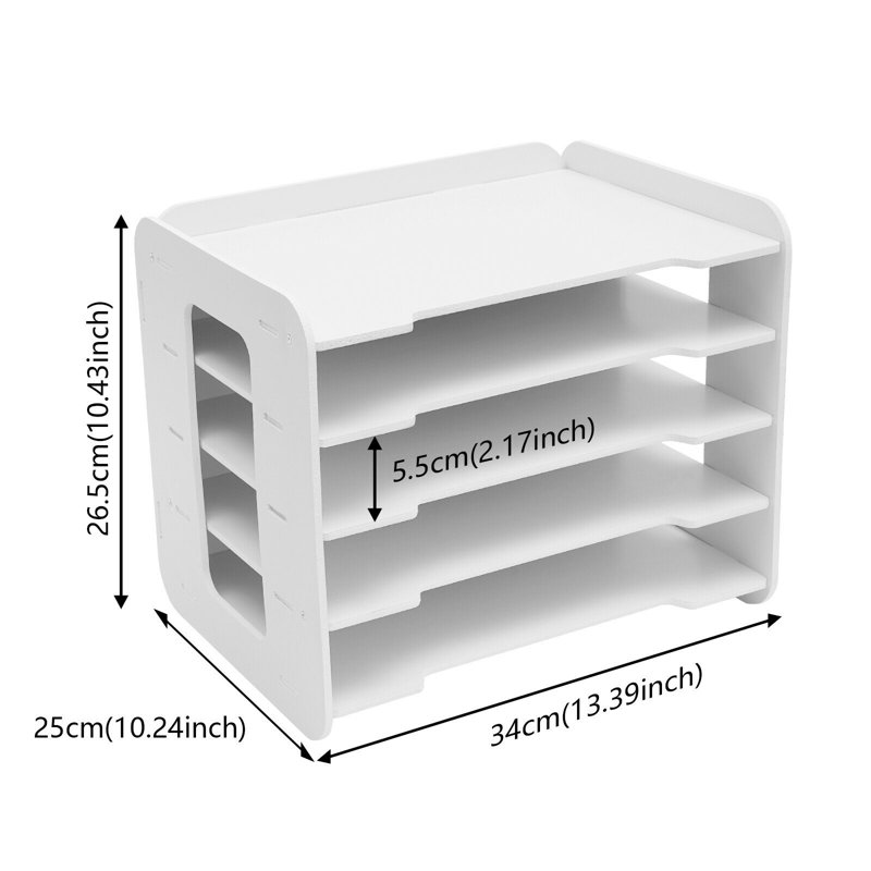 Inbox Zero Gilmar 5 Tiers Paper Organizer Desktop Organizer